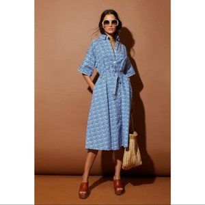 Tucker Sarah Shirt Dress in Cobalt Sound M